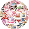 🌸Vintage Pink Collage Sticker Pack — 50 PCS, No Repeats